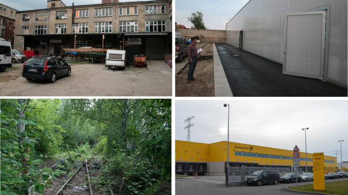 Gegensätze im Gewerbegebiet Herzbergstraße Gegensätze im Gewerbegebiet Herzbergstraße