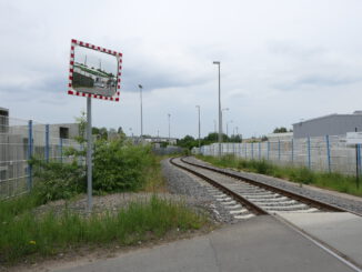 Gleisanschluss im Industriegebiet