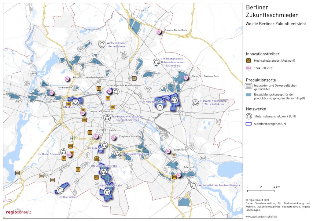 Zukunftsorte und Unternehmensnetzwerke in Berlin